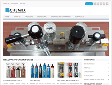 Tablet Screenshot of chemixgases.com